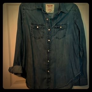 Pearl snap denim like